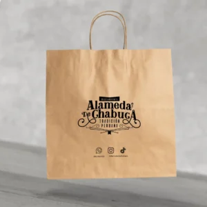 Funda Kraft 34x34x23 con logo.