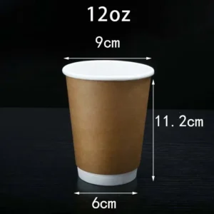 Vaso térmico doble pared 12oz kraft