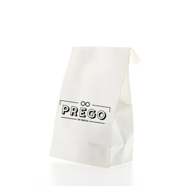 Funda Kraft blanco 18x31x13 con logo.