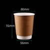 Vaso térmico doble pared 8oz kraft