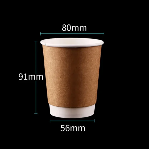 Vaso térmico doble pared 8oz kraft