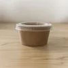 Salsero kraft 2oz con tapa