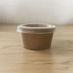 Salsero kraft 2oz con tapa