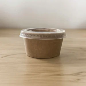 Salsero kraft 2oz con tapa