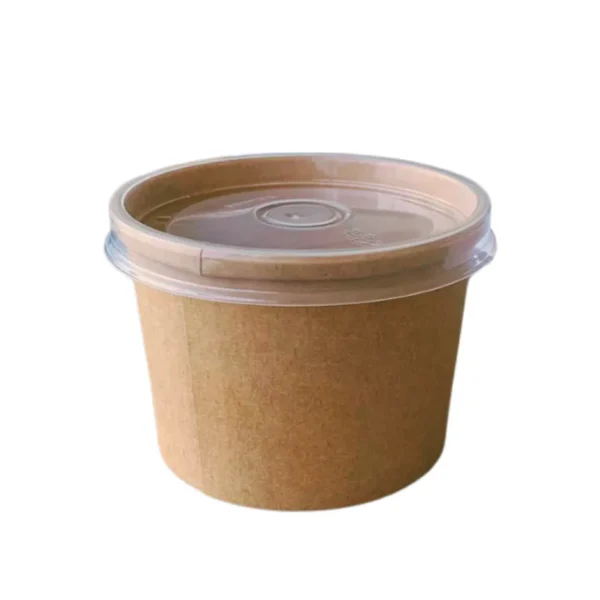 Bowl Redondo kraft 8oz con tapa