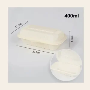 caja 500 unidades lonchera almidon de maíz 400ml